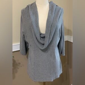 AB Studio Gray Cowl Neck Sweater Size L